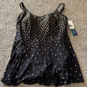 Elegant Black and Gold Women's Swimsuit